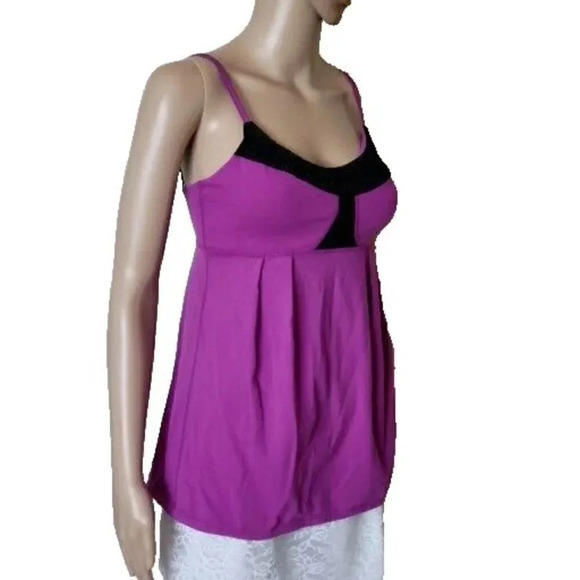 Lululemon Yogi Dance Tank Top Purple Black Ruched Size 6 - Picture 4 of 7